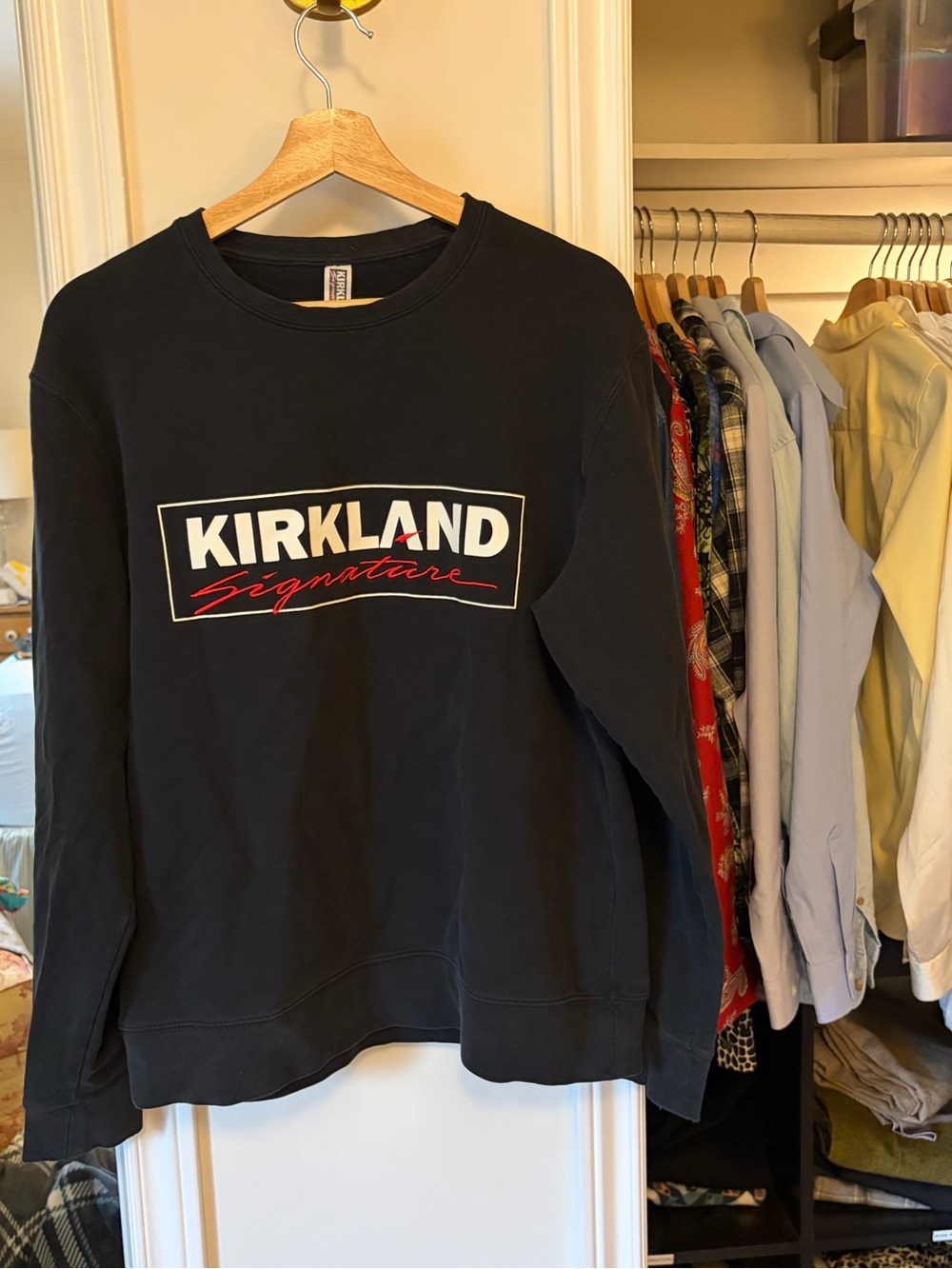 Costco Kirkland Black Crewneck Sweatshirt
